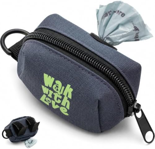 Dog Waste Bag Dispenser, Poop Bag Holders for Leashes, Dark Blue by Komashr