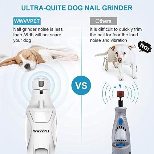 Pet Nail Grinder with LED Light & 2 Grinding Heads, 2-Speed Low Noise - Image 3