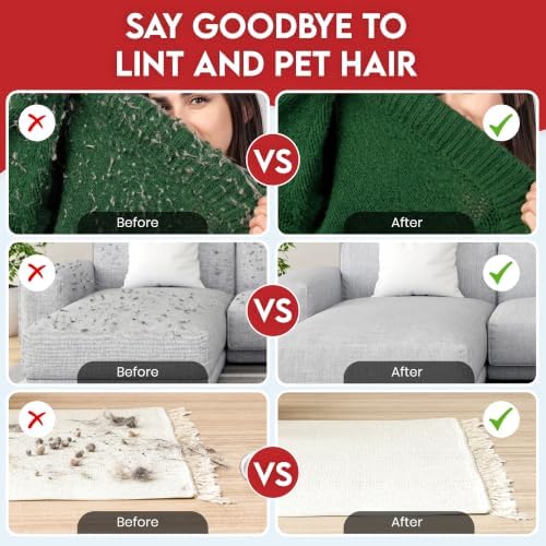 Pet Hair Remover Glove with Silicone Scraper – Reusable Electrostatic Lint & Fur Remover for Dog & Cat Hair on Couch, Carpet, Car Seat, Clothes & Laundry - Image 4