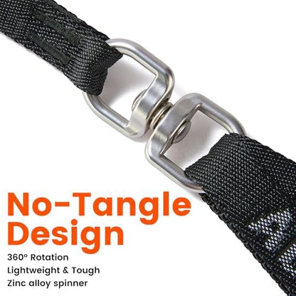 HOWGO Double Dog Leash,Tangle-Free 360 Swivel(Lavender, Std M-L w.Handle) - Image 5