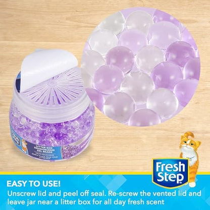 Fresh Step Litter Box Deodorizing Gel Beads, Lavender Scent, 12 Oz - Image 4
