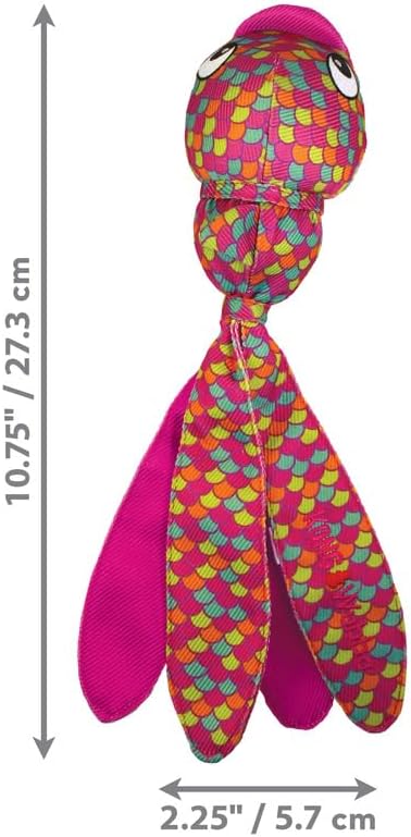 KONG Wubba Finz - Dog Toy for Tug of War & Fetch - Dog Supplies for Puppy & Dog Playtime - Outdoor & Indoor Dog Toy (Pink, Small)
