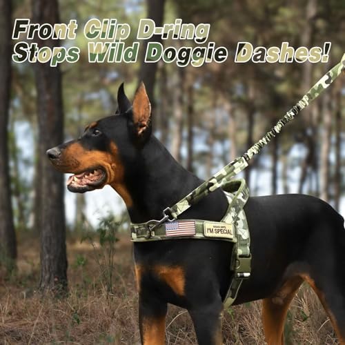 Forestpaw No Pull Dog Harness with Large Handle,Comfortable,L,Camo Green - Image 3