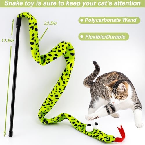 Interactive Cat Toy Wand with Catnip Mouse, Cat Teaser Wand Rainbow String for Bored Indoor Adult Cats and Kittens (8 Pack) - Image 6