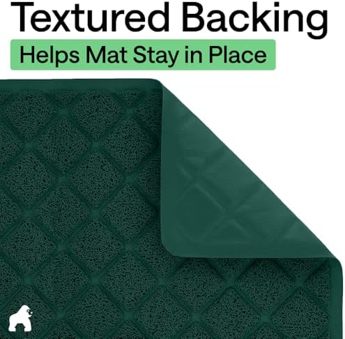 GORILLA GRIP Cat Litter Box Mat, Coiled Mesh Trapping Mats, 24x17 Green - Image 4