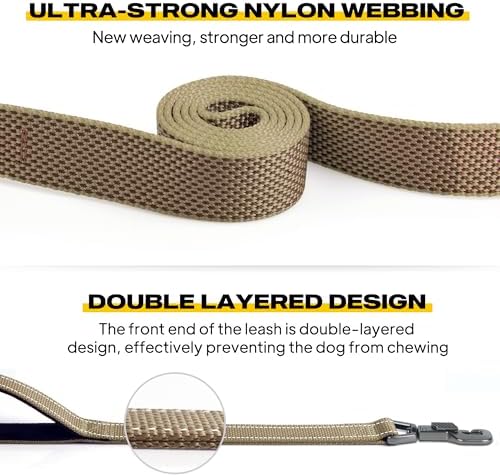 Fida Heavy Duty Dog Leash for Medium Large Dogs, 6 FT, Dual Padded Handles - Image 3
