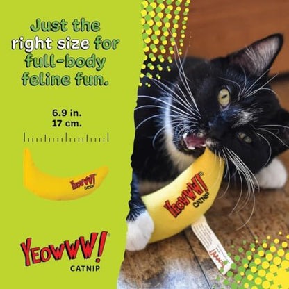 Yeowww! 100% Organic Catnip Toy, Yellow Banana 3 Pack - Image 7