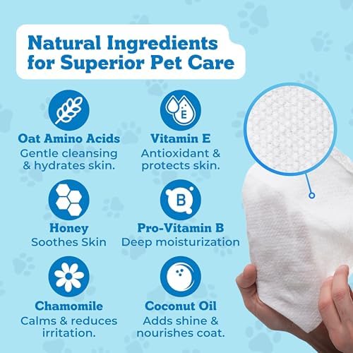 Pets XL Hypoallergenic Unscented Dog Grooming Cleaning Cloths 4 Pack - Image 5