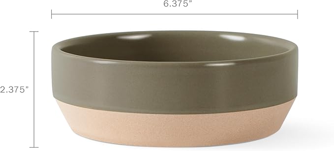 Fringe Studio Stoneware Pet Bowl, Medium, Happy Camper (479006)