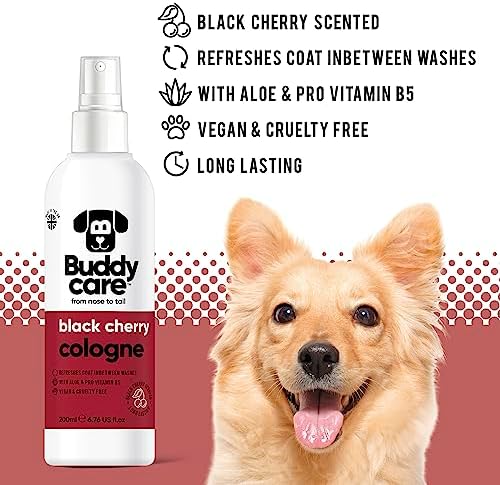 Buddycare Dog Cologne - Black Cherry - 200ml - Fruity and Bold Scented Dog Cologne - Refreshes Between Dog Washes - Image 2
