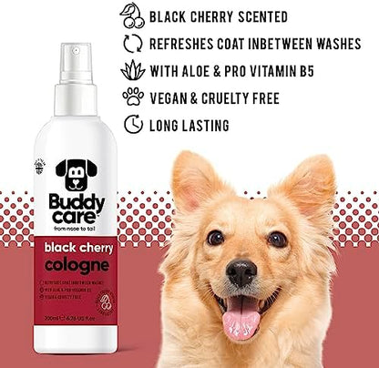 Buddycare Dog Cologne - Black Cherry - 200ml - Fruity and Bold Scented Dog Cologne - Refreshes Between Dog Washes - Image 2