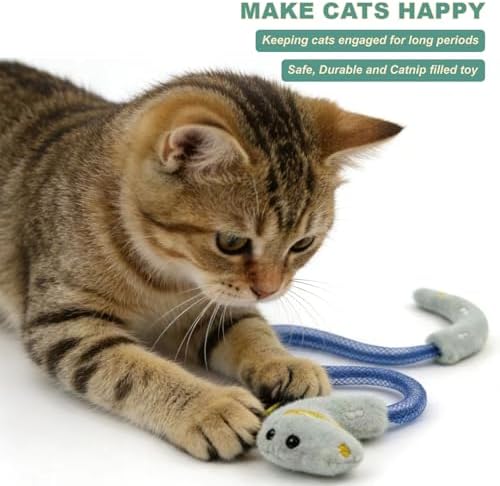 Catnip Chew Ropes Toy, Cat Crinkle Balls, Cat Chew Toy for Teeth Cleaning, Interactive Cat Toys for Indoor Cats, for All Cat Breeds (5 Pack) - Image 6