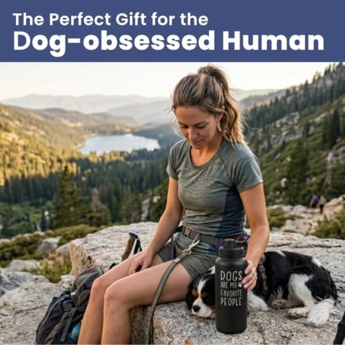 Rubyloo Dog Water Bottle w/Detachable Bowl for Dog Lovers, Favorite People - Image 6