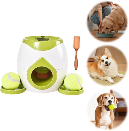 Interactive Dog Puzzle Toy - Drop The Ball to Get Treats, 2-in-1 Treat Dispenser & Slow Feeder for Healthy Eating, Keep Them Busy and Stop Boredom, Fun and Durable for All Breed