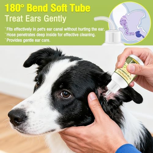 Dog Ear Cleaner Drops for Dogs, 2 Pack 2.03oz, Gentle Ear Cleaning Solution - Image 4