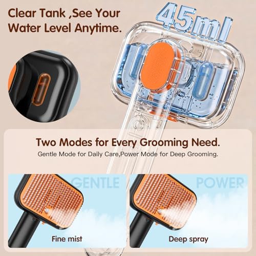 Steam Cat Brush for Shedding, Self-Cleaning Deshedding Grooming Comb - Image 2