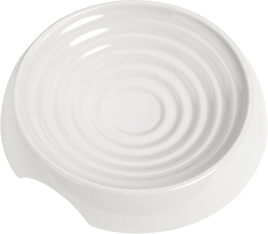 CatGuru Cat Bowls, Whisker Friendly Food Bowl for Indoor Cats, Reliefs Whisker Fatigue, Wide Kitten Dish, Non Slip Pet Dishes, Shallow Pet Plates (Marshmallow)