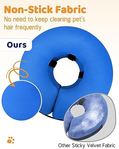 Supet Inflatable Dog Cone Collar for Large Medium Small Dogs, Soft Cone Collar for Dogs Cats, ECollar Doggie Neck Donut Dog Cone Alternative After Surgery - Image 4