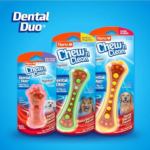 Hartz Chew 'n Clean Dental Duo Dog Treat & Chew Toy, Color Varies, Extra Small, 6 Count - Image 6