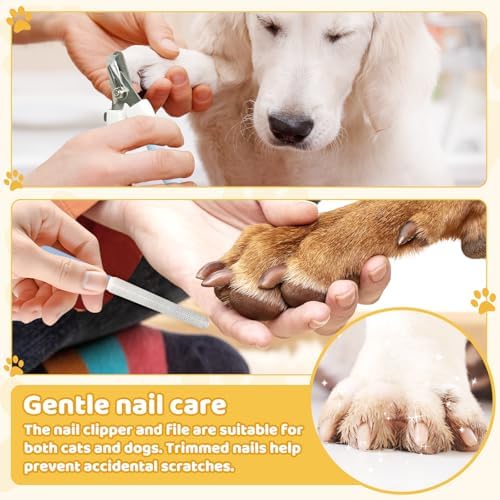Cat Grooming Wrap & Dog Restraint Bag with Pet Nail Clippers Kit - Image 5
