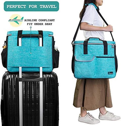 PetAmi Dog Travel Bag Organizer, Pet Supplies Diaper Tote, Teal Blue Large - Image 5