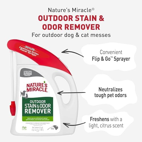 Nature's Miracle Outdoor Pet Stain & Odor Remover, 64 oz Flip & Go Sprayer - Image 2