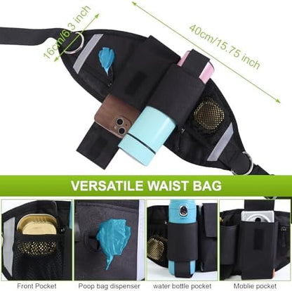 Hands Free Dog Leas, Double Waist Leash for Two Dog Walking (Pink) - Image 5