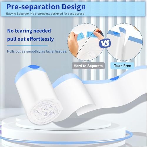 40 Count Self-Cleaning Cat Litter Box Liners Bag Compatible with MW-SC01/MW-SC02/MW-LR01, Drawstring Heavy Duty Cat Litter Receptacles Bags Fit For Automatic Pet Litter Box-17.7" * 19.7" - Image 3