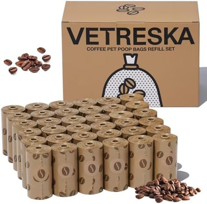 VETRESKA Dog Poop Bags, 540 Count Coffee Scented Waste Bags by VETRESKA