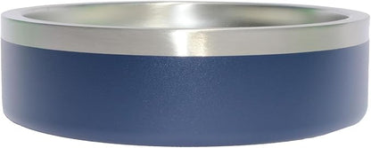 Custom Dog Bowl with Large Name - 304 Stainless Steel, Personalized Engraved, Nonslip, Custom Cat Bowl, Feeder, Pet Supplies, Food (Navy, Small -18oz)