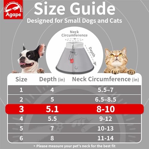 Agape Soft Dog Cone for Small Dogs & Cats, Recovery Collar to Stop Licking - Image 2