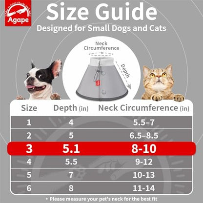 Agape Soft Dog Cone for Small Dogs & Cats, Recovery Collar to Stop Licking - Image 2