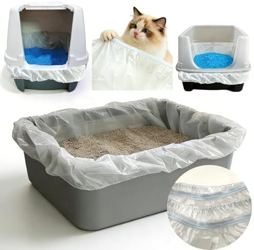PurifyLogix 16pcs Jumbo Drawstring Leakproof Liners for IRIS Cat Litter Box by PurifyLogix