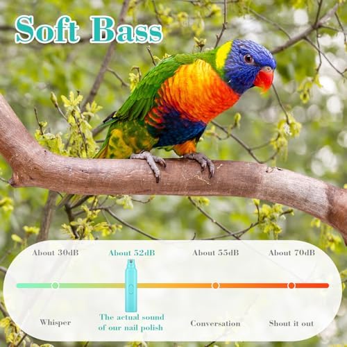 Lasnten 2 Pcs Bird Nail Grinder with Clipper Bird Nail Trimmer File Pet Grooming Tool for Parrot Budgerigars Parakeets Myna Conure Finches Lovebirds (Cyan Blue) - Image 6