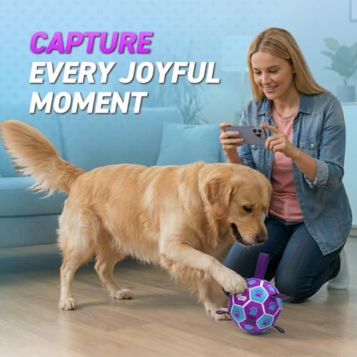 QDAN Dog Ropes Toys, Soccer Ball with Straps, Tug of Toy, Dog Birthday Toy - Image 2