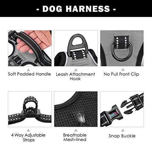 PHOEPET No Pull Dog Harness Medium Reflective Front Clip Vest with Handle - Image 4