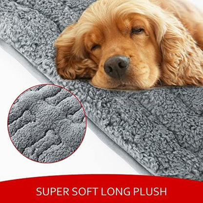 Dog Bed Crate Mat(42" X 28") 2 Pack, Soft Plush Dog Bed Pad - Image 2