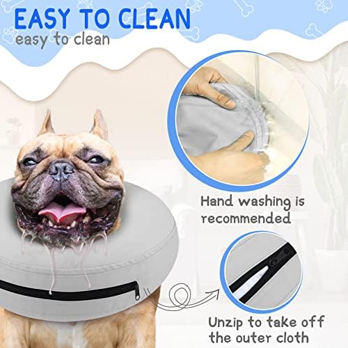 Supet Inflatable Dog Cone Collar Alternative After Surgery, Doggie Neck Donut Collar Recovery ECollar for Post Surgery, Soft Dog Cone for Small Medium Puppies Cats - Image 5