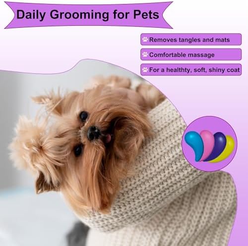 Puppy Brush for Small Dogs - Soft Dog Brush (Light Purple) - Image 6
