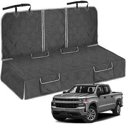 sportuli Dog Car Seat Cover Replace for Ford F150 and Dodge Ram 1500, 600D Oxford Cloth Heavy Duty Waterproof Non Slip Pet Truck Back Bench Seat Cover, Fit for All Full-Size Trucks (Full-Size Truck) by SPORTULI