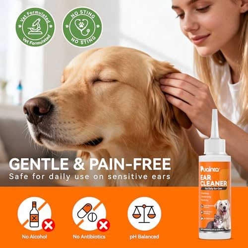 PUAINTA Dog Ear Cleaner Solution - Alcohol-Free Ear Wash with Quantum Silver & Witch Hazel - Soothes Itch, Removes Wax & Odor - Gentle Daily Flush for Dogs & Cats (8 oz) - Image 5