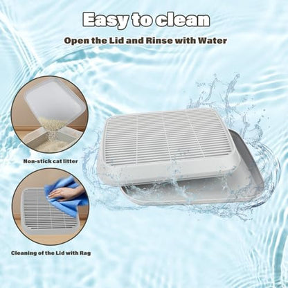 Cat Ramp for Litter Box, Anti-Tracking Cat Litter Trapper, Grey - Image 7