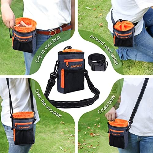 AMZNOVA Dog Treat Pouch Treatnow Dog Treat Bag, 6 Cups, Heather Navy - Image 4
