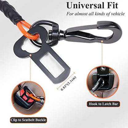 VIVAGLORY Dog Seatbelt Tuffbelt Dog Car Harness, M, Orange - Image 3