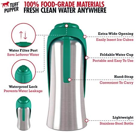 PupFlask Large Dog Water Bottle, Portable Stainless Steel Travel Bowl - Image 5
