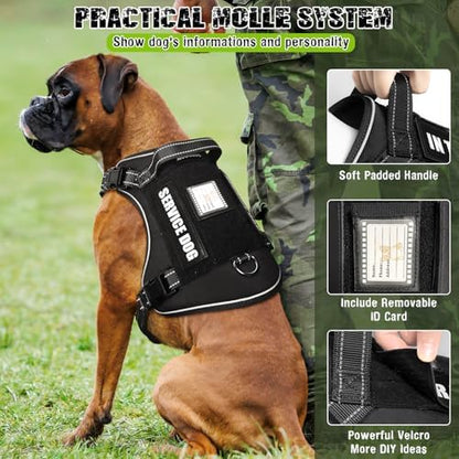 Tactical Dog Harness and Leash Set with 10 Patches for Large Dogs - Image 4