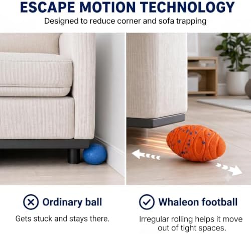 Interactive Dog Ball for Medium & Large Dogs, E-TPU Football Toy - Image 3