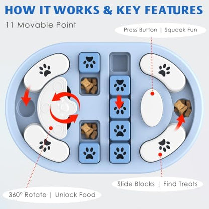 Dog Puzzle Toy, Interactive Treat Dispensing Toys, Grey - Image 5