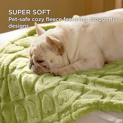 Bedsure Dog Blanket for Small Dogs Puppy and Cats, Soft Fleece, 25x35 Green - Image 2
