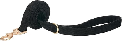 Soft Corduroy Fibric Dog Leash, 5 Feet Length Lead with Heavy Duty Rotating Hook, for Small Medium Dogs.(S,Black)
